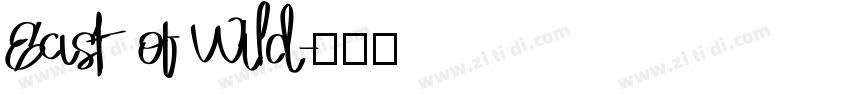East of Wild字体转换